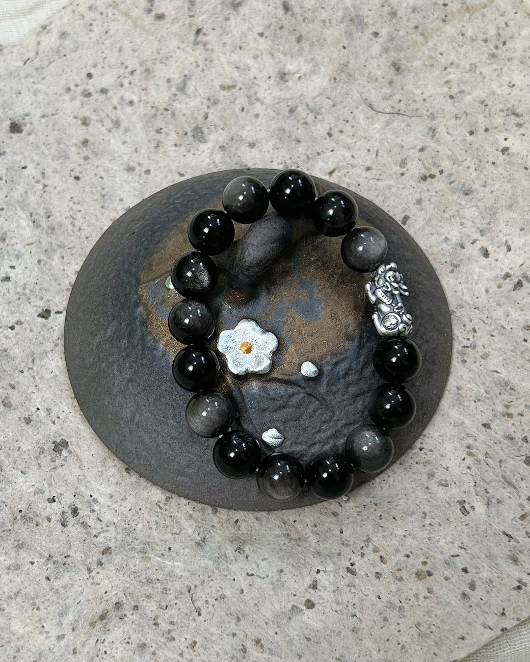 Wealth Beyond Measure Bracelet — Obsidian & 999 Silver Pi Xiu