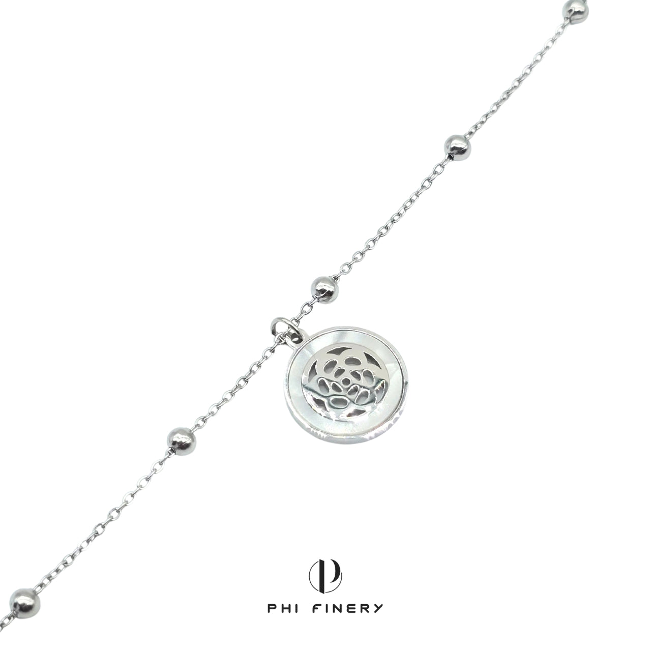 Lotus Medallion Station Necklace