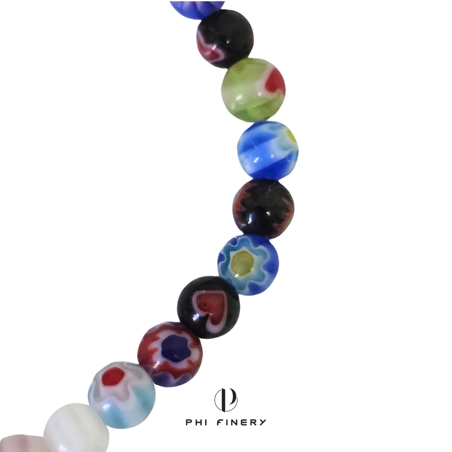 KaleidoBloom Millefiori Bead Bracelet