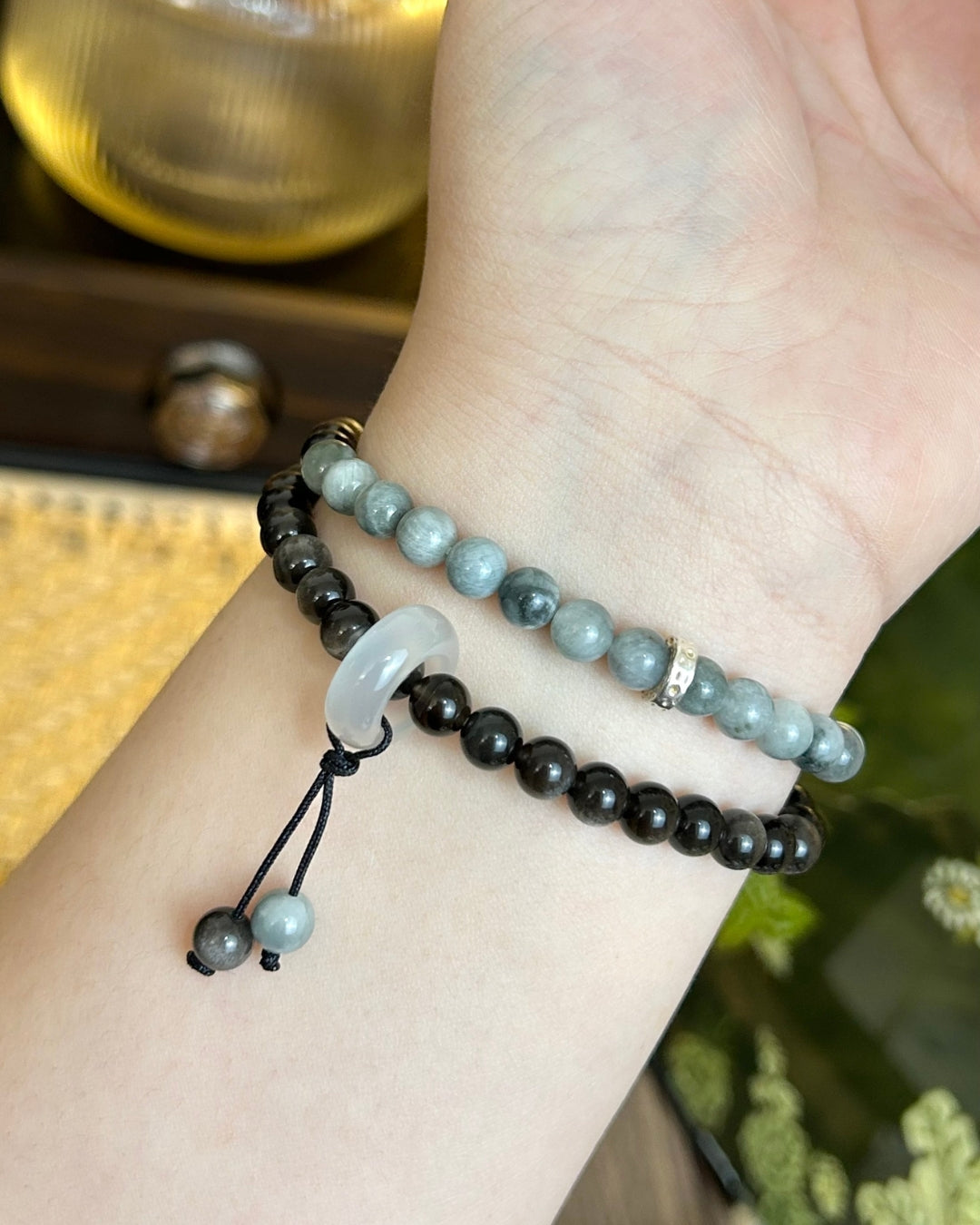 To Be Together Forever Bracelet – Onyx, Hawk’s Eye & Sterling Silver