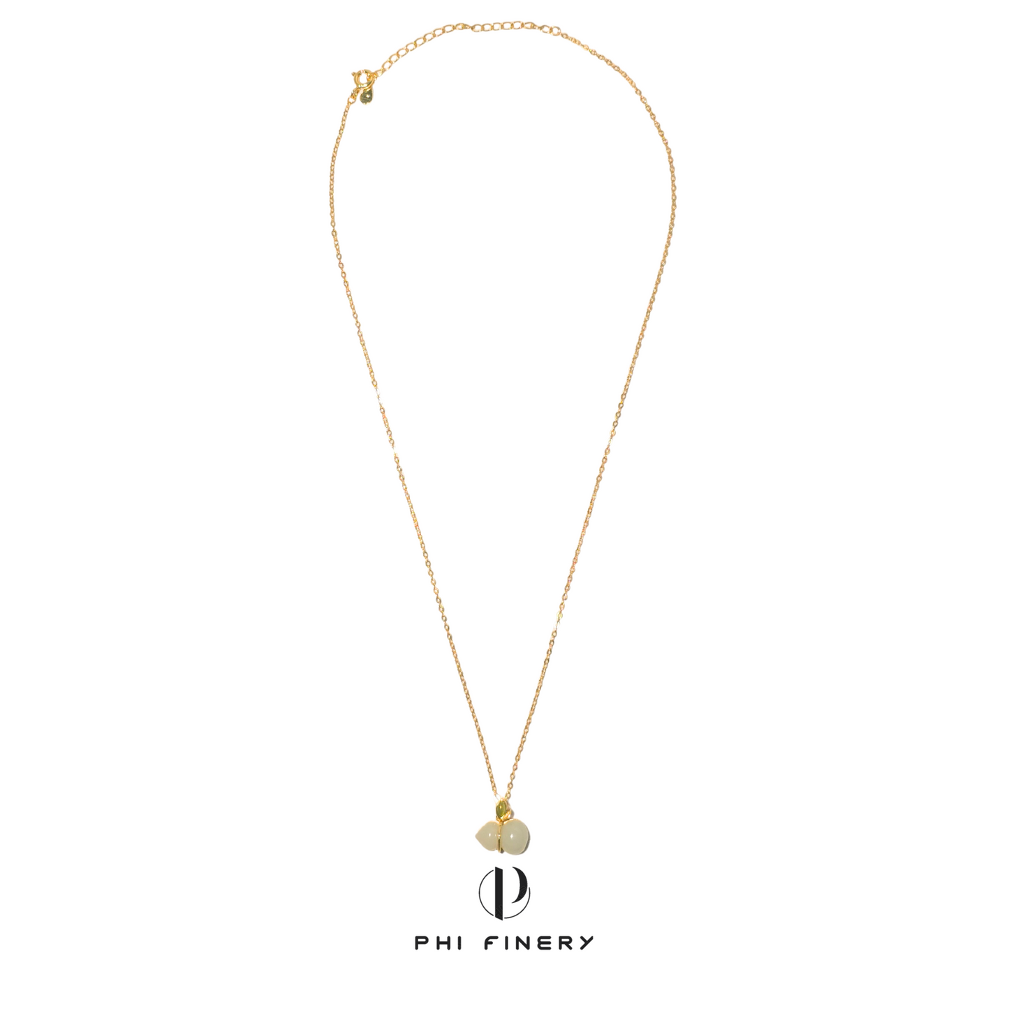 Fortune Flourish Jade Gourd Necklace