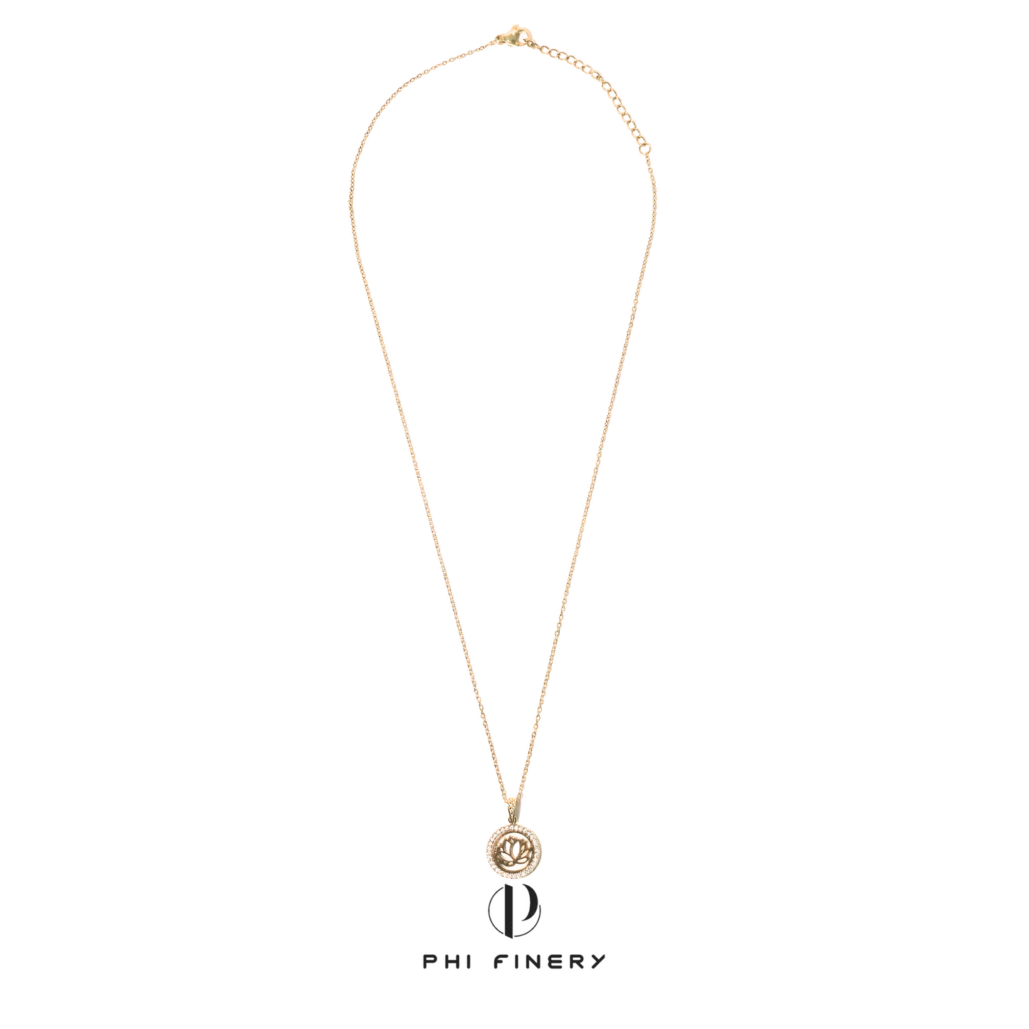 Pristine Lotus Halo Necklace