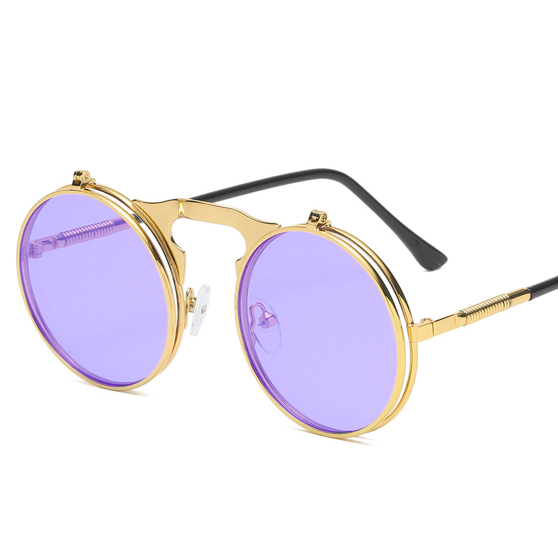 Steampunk Flip - Up - Gold Frame Ocean Purple C17 - PhiFinery