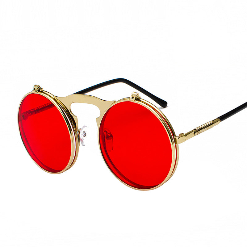 Steampunk Flip - Up - Gold Frame Ocean Red Chip C10 - PhiFinery