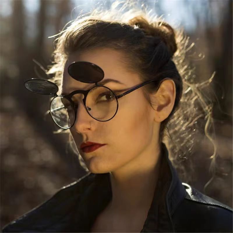 Steampunk Flip - Up - Gold frame red film C13 - PhiFinery