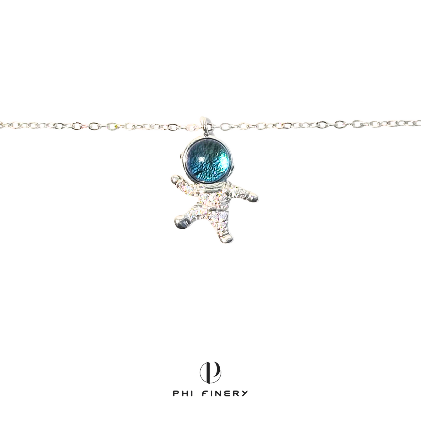 Stellar Triumph Astronaut Necklace