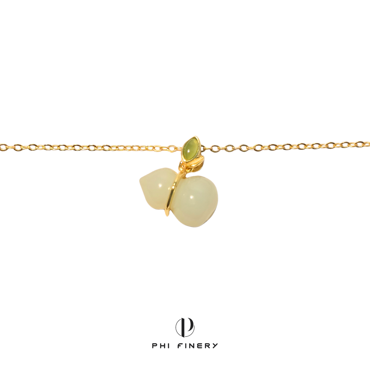 Fortune Flourish Jade Gourd Necklace