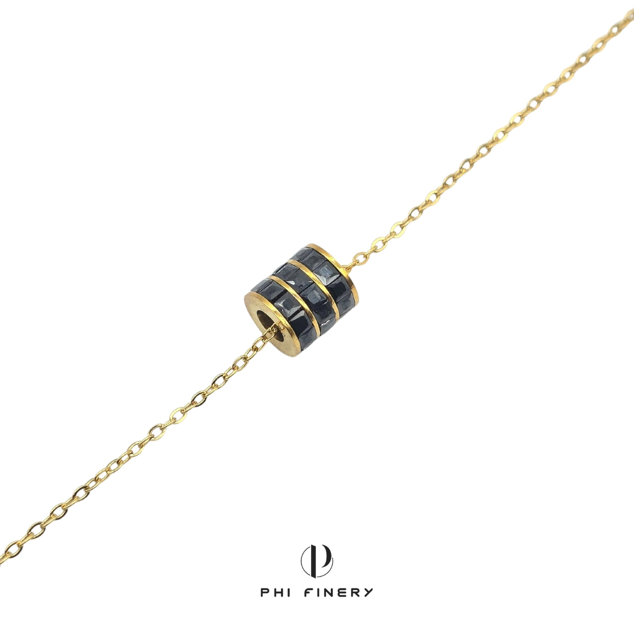 Midnight Barrel Pendant Necklace