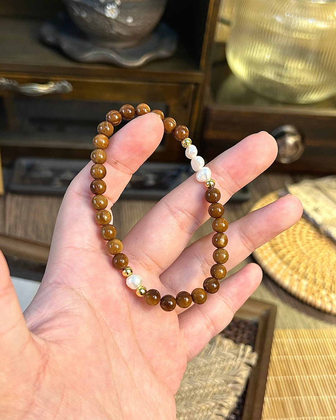 White Islet Bracelet – Kuka, Baroque Pearl & Sterling Silver