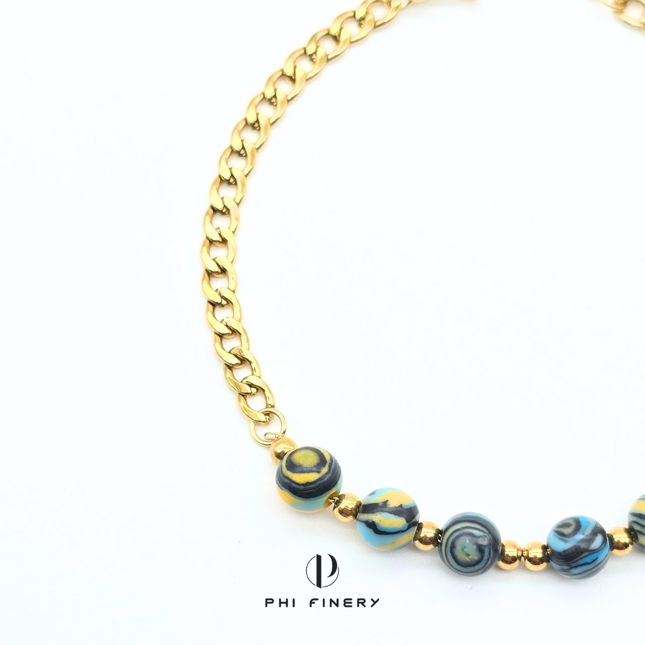 Boho Macaron Marbled Bead Bracelet