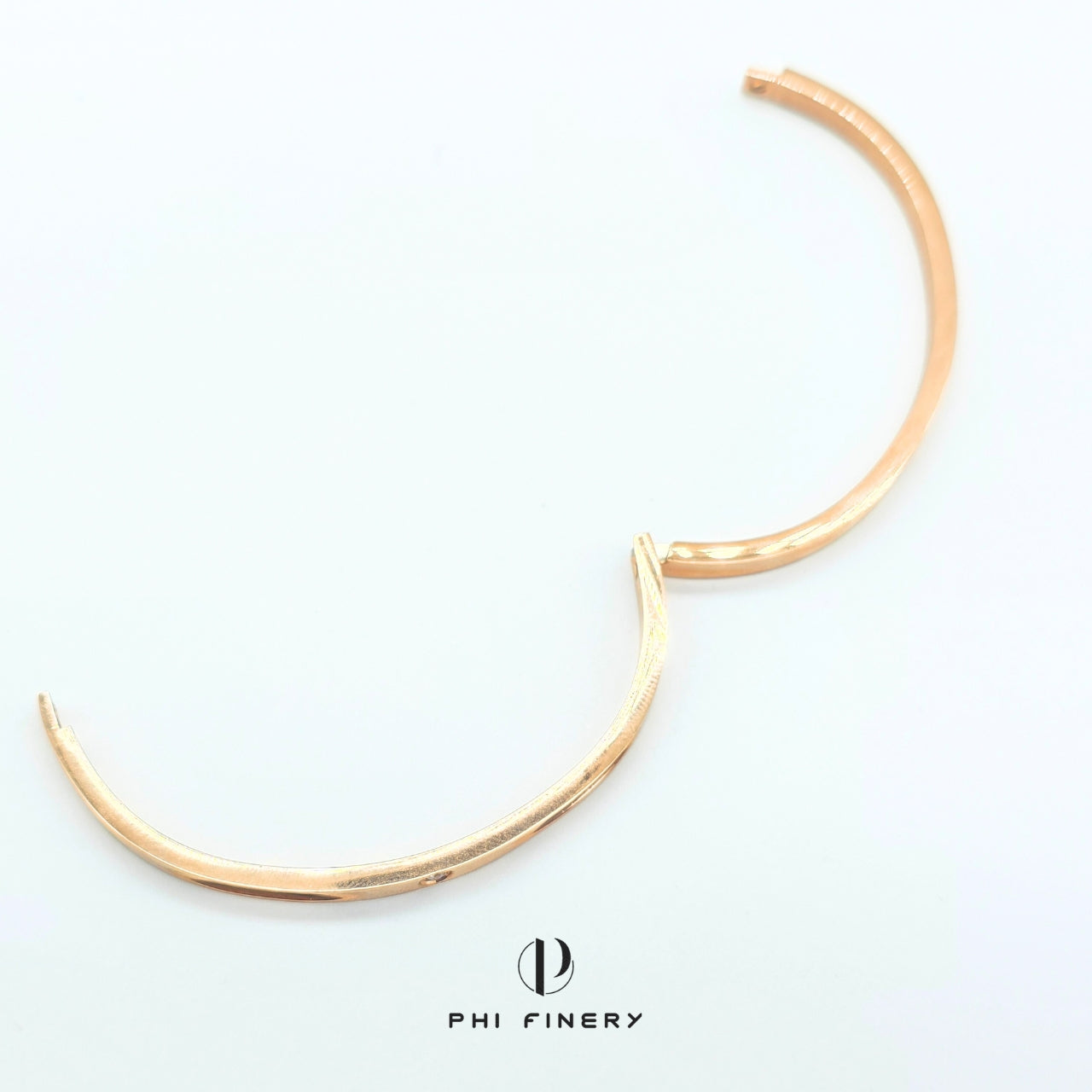Rose Gold Whisper Bangle with Accent Stone