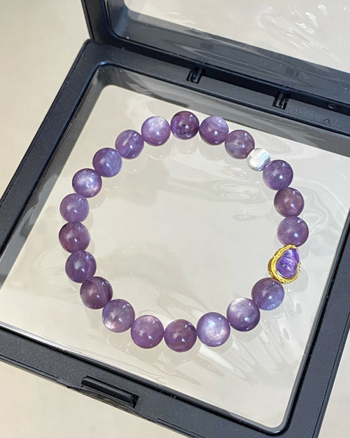 Purple — Kunzite & 925 Silver Bracelet