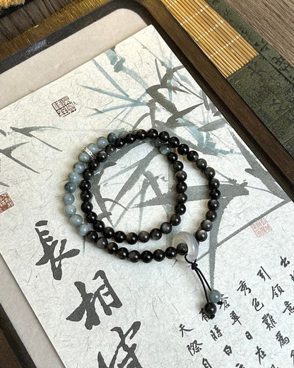 To Be Together Forever Bracelet – Onyx, Hawk’s Eye & Sterling Silver