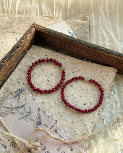 Beaming with Delight Bracelet – Purple Gold Sand, Hetian Jade & Sterling Silver