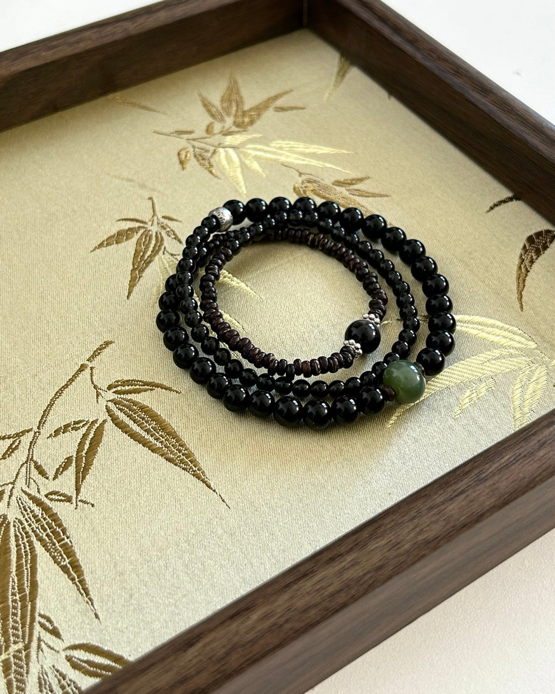 The Night Is Yet Young — Obsidian & 925 Silver Bracelet