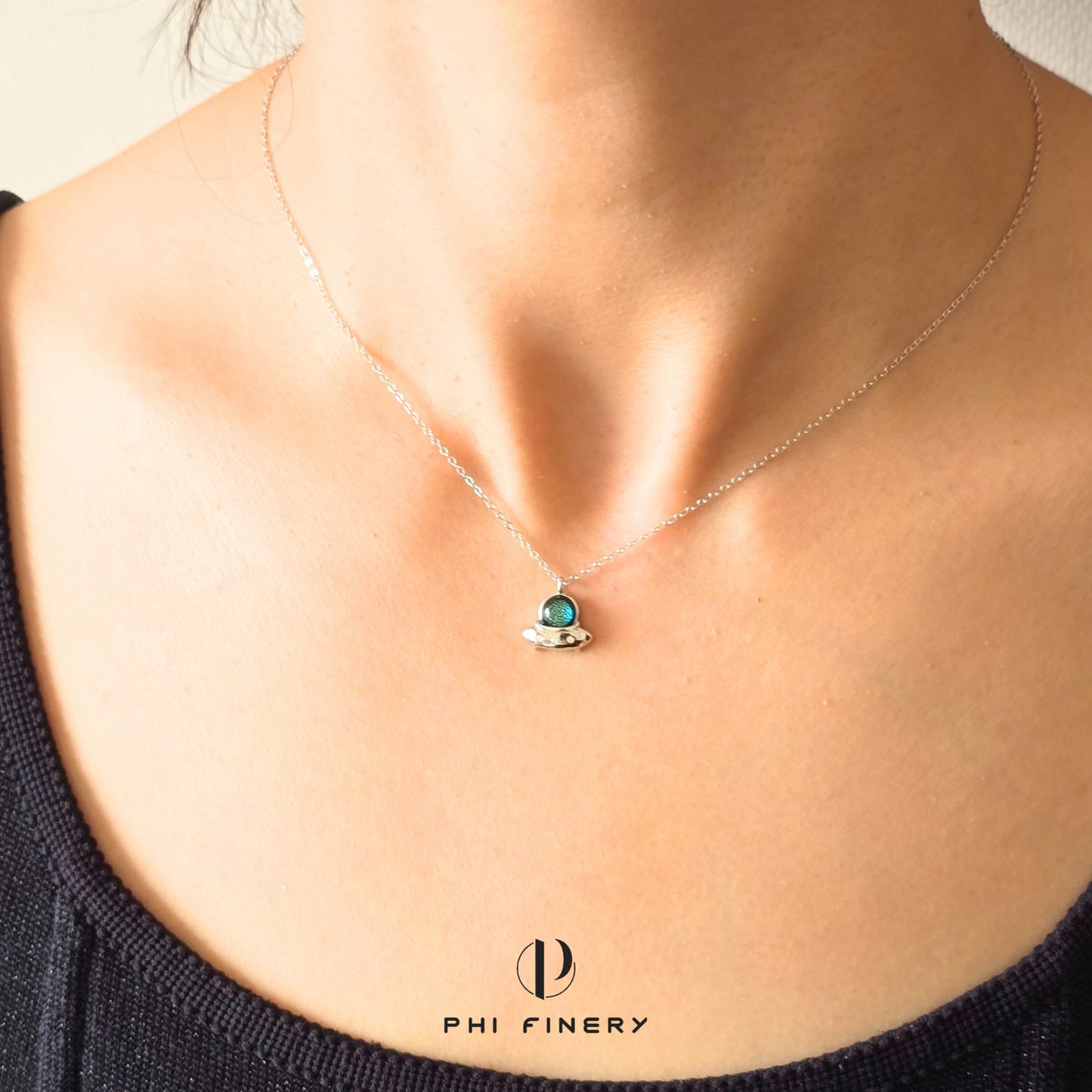 Galactic Relic Saucer Necklace