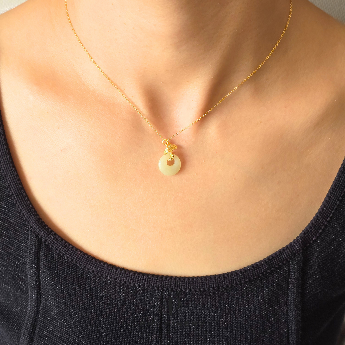 Ginkgo Circle of Life Necklace