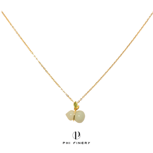 Fortune Flourish Jade Gourd Necklace