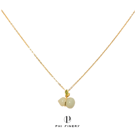 Fortune Flourish Jade Gourd Necklace