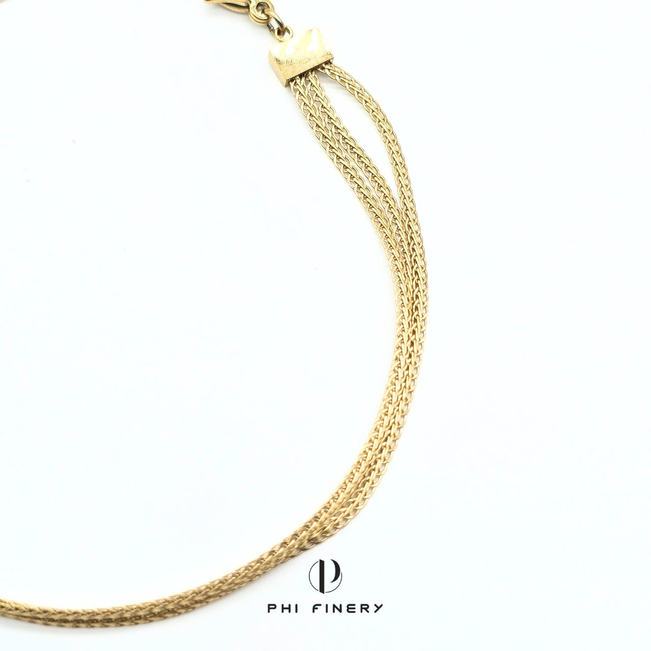 Triple Wheat Chain Bracelet
