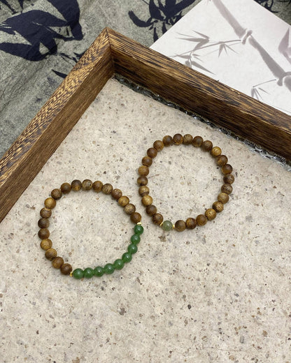 Fragrant as Ever Bracelet – Hetian Jade & Agarwood