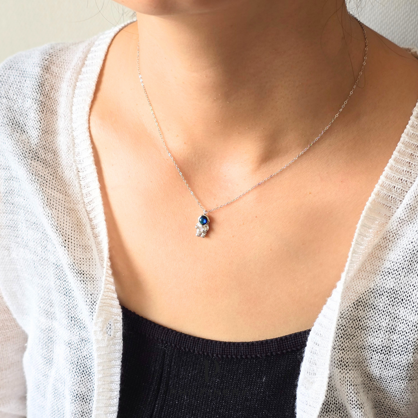 Cosmic Drifter Astronaut Necklace