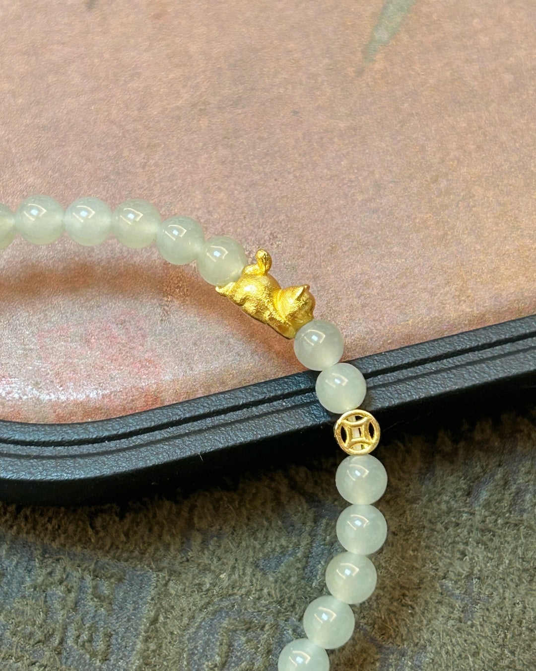 Lucky Cat Bracelet – Hetian Jade & Sterling Silver