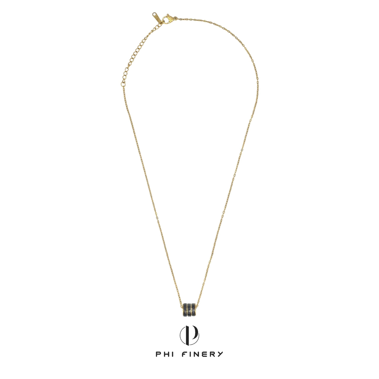 Midnight Barrel Pendant Necklace
