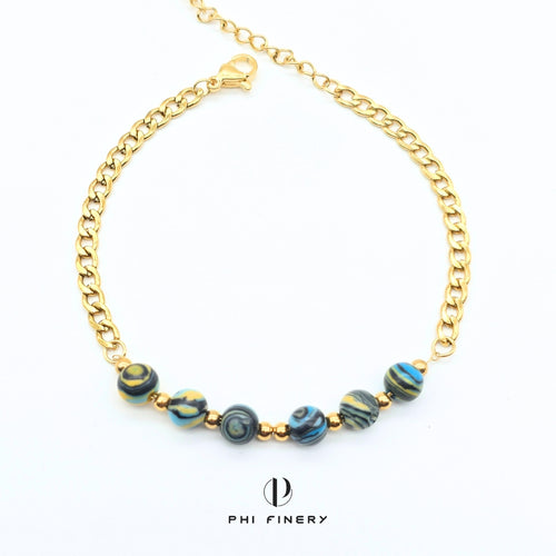 Boho Macaron Marbled Bead Bracelet