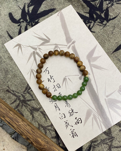 Fragrant as Ever Bracelet – Hetian Jade & Agarwood