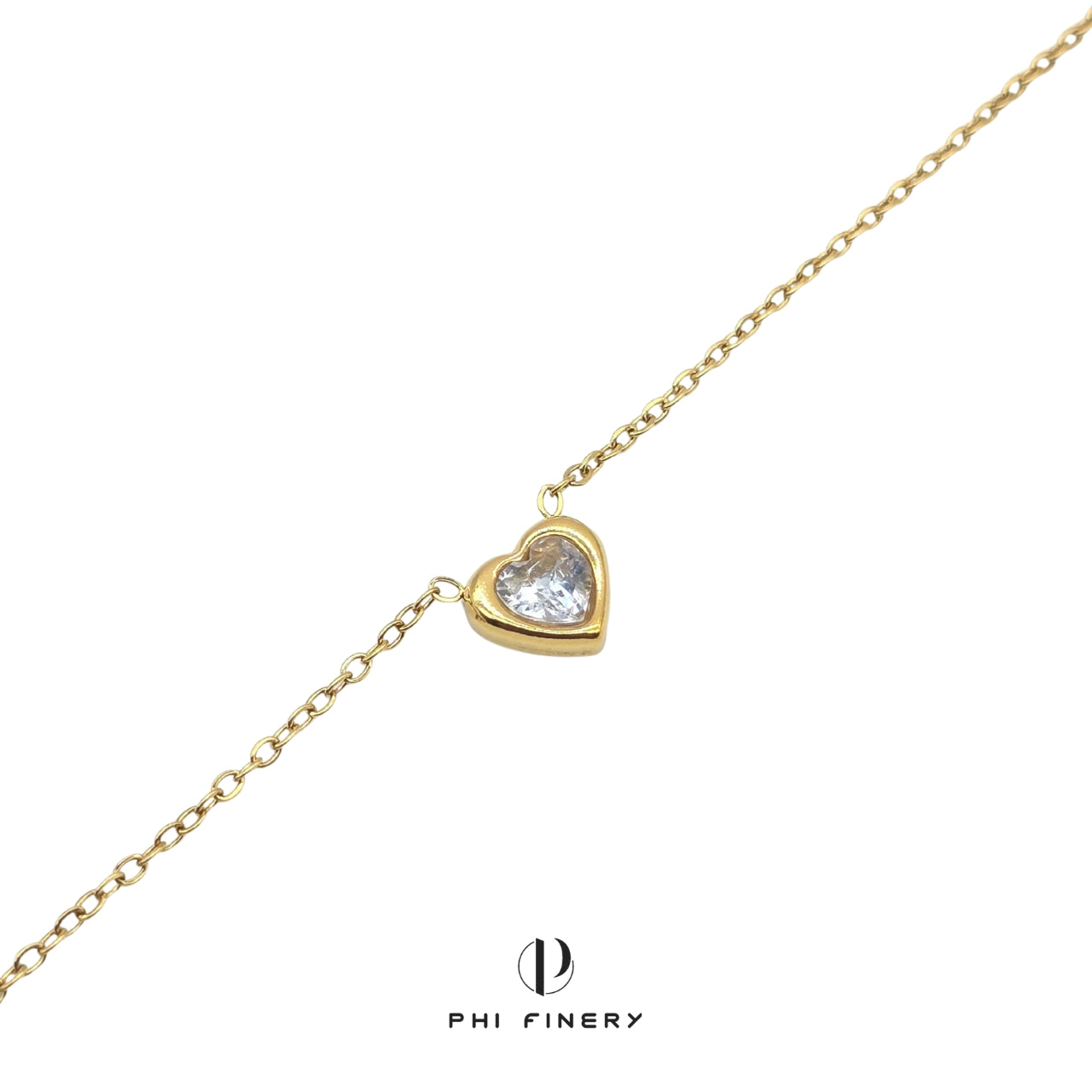 Petite Heart Solitaire Necklace