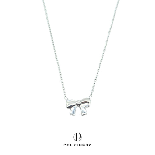 Dainty Bow Charm Necklace