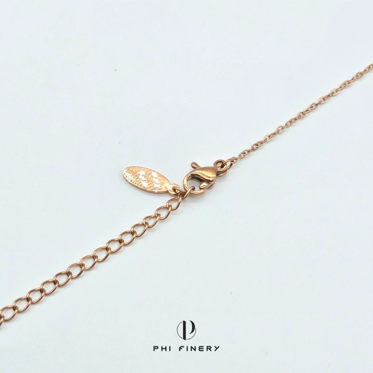 Rose Gold Malachite Barrel Slider Necklace