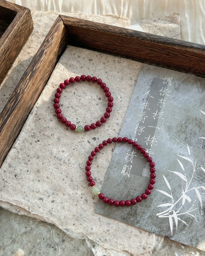 Beaming with Delight Bracelet – Purple Gold Sand, Hetian Jade & Sterling Silver