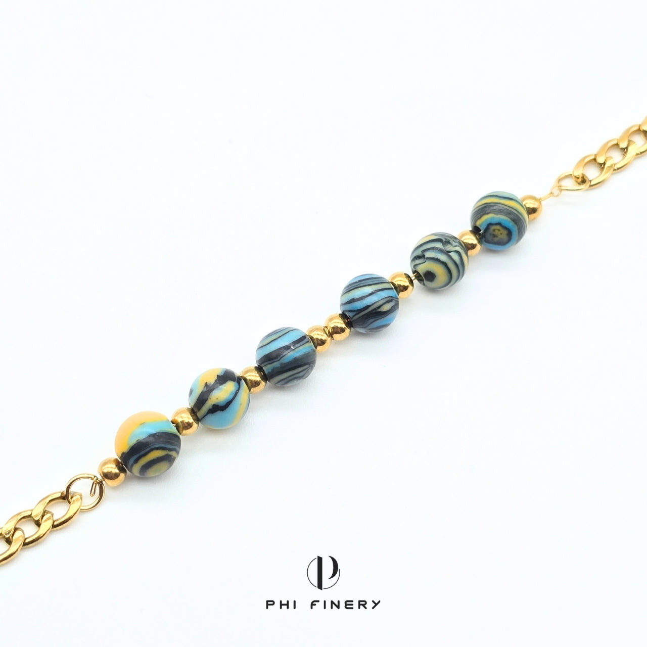 Boho Macaron Marbled Bead Bracelet