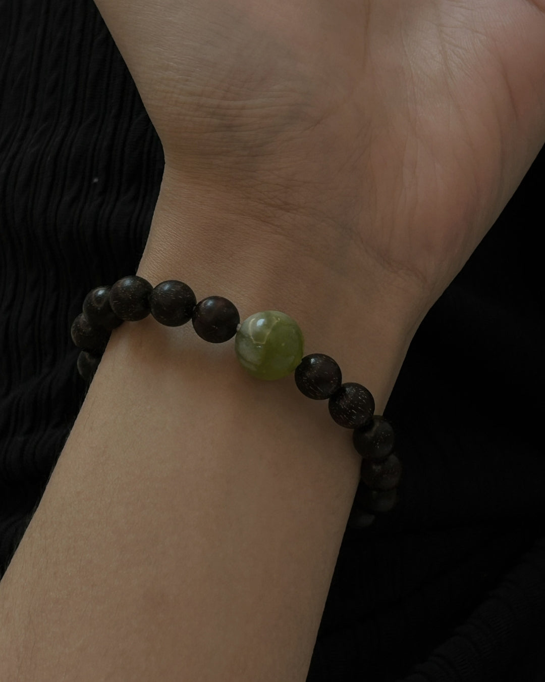 All Things Spring Anew — Rosewood & Jadeite Bracelet