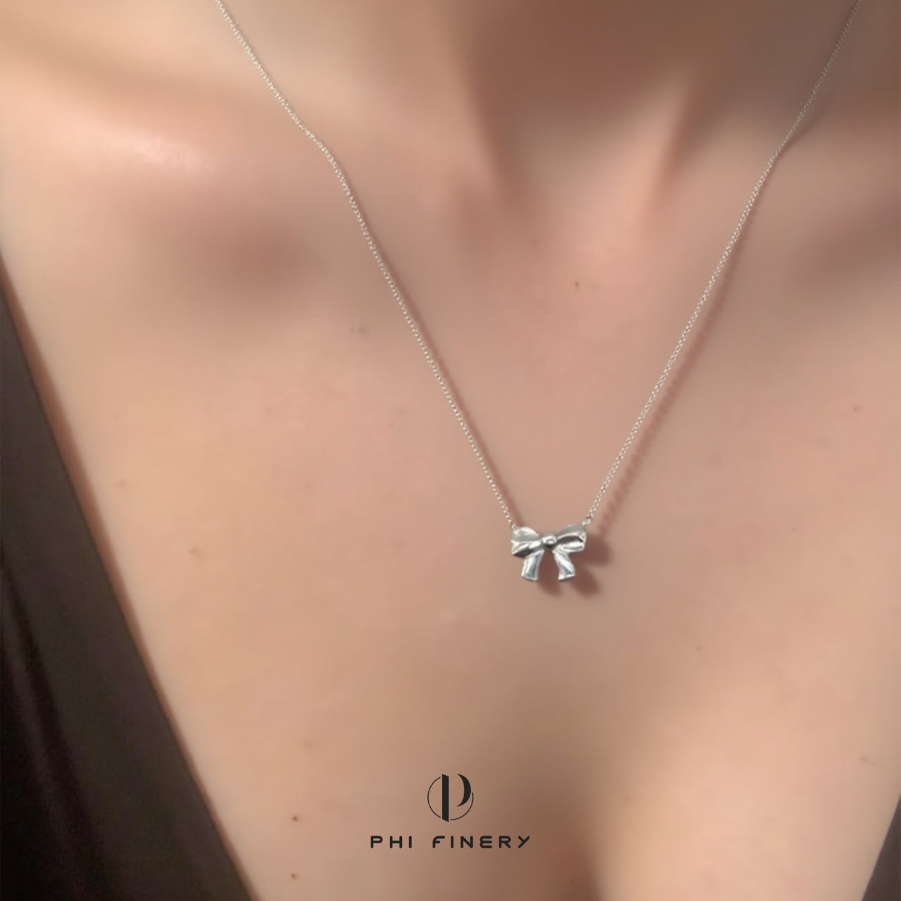 Dainty Bow Charm Necklace