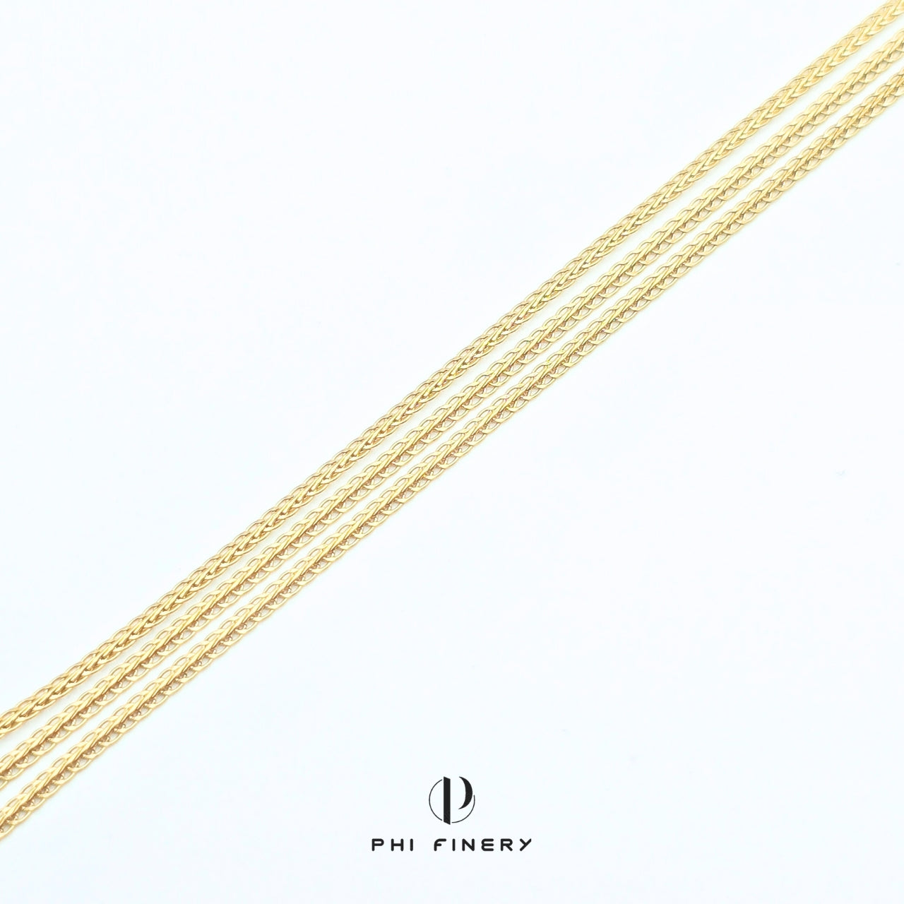 Triple Wheat Chain Bracelet