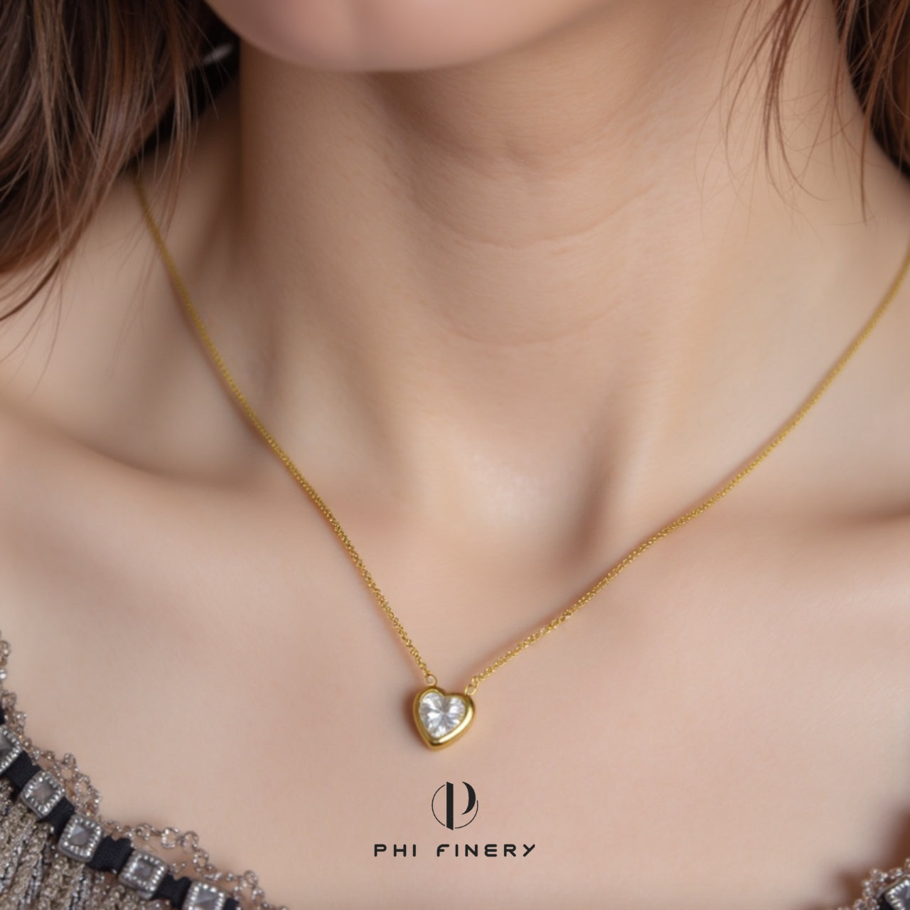 Petite Heart Solitaire Necklace