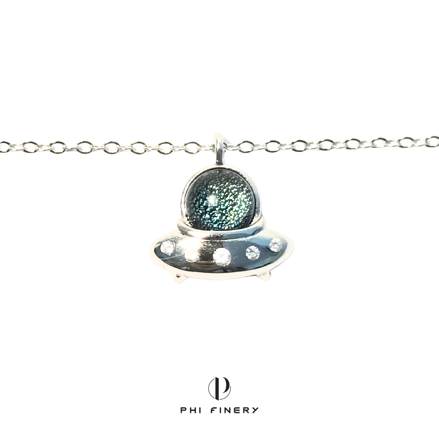 Galactic Relic Saucer Necklace