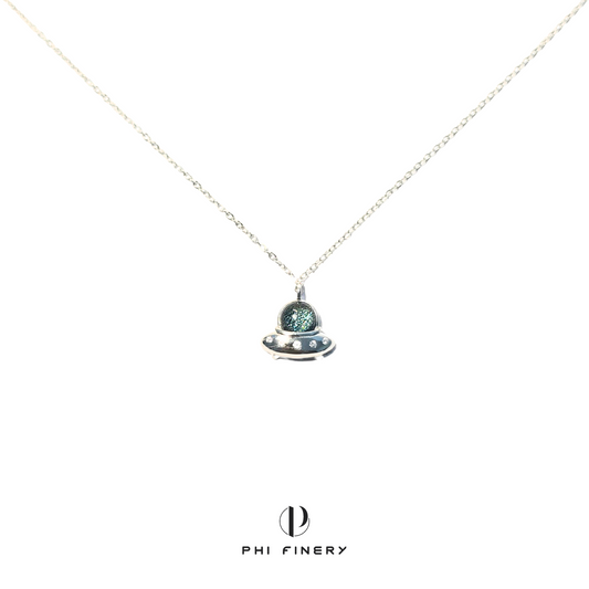 Galactic Relic Saucer Necklace