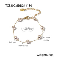TXE200-Grey imitation pearl bracelet