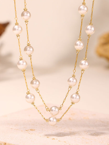 Dainty Station Pearl Chain Set