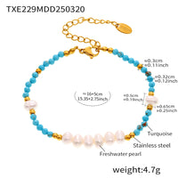 Natural stone freshwater pearl bracelet 16 + 5cm