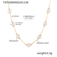 TXP200-White imitation pearl necklace