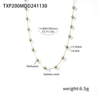 TXP200-Grey imitation pearl necklace
