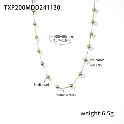 Dainty Station Pearl Chain Set