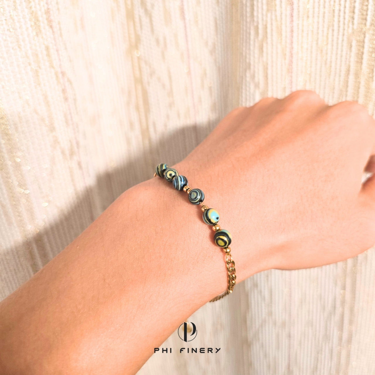 Boho Macaron Marbled Bead Bracelet