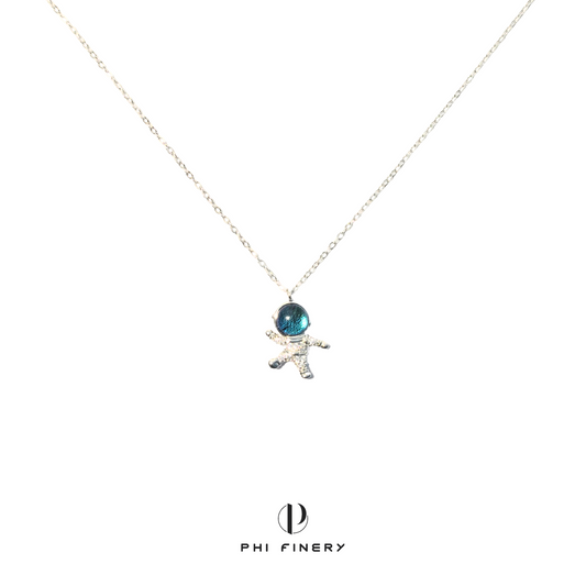 Stellar Triumph Astronaut Necklace