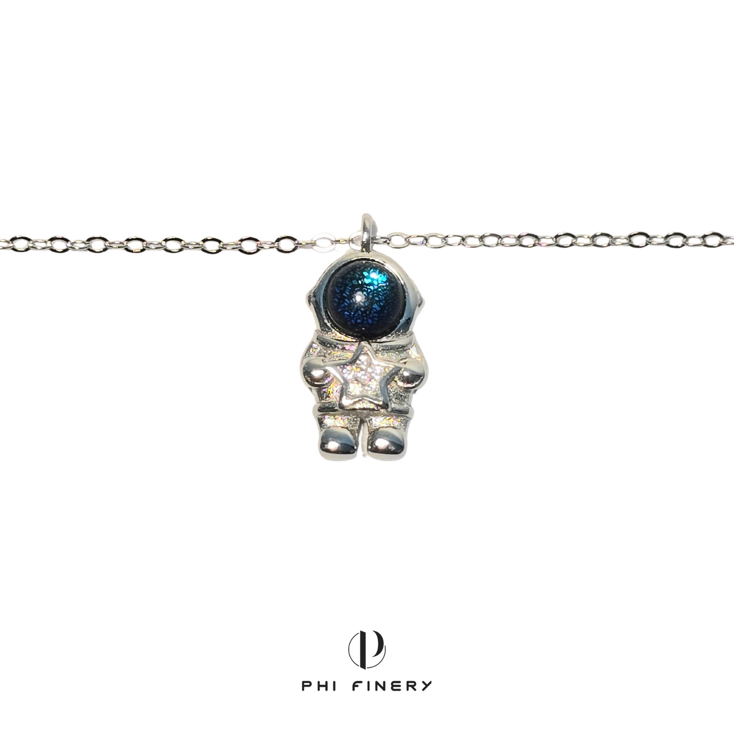 Cosmic Drifter Astronaut Necklace